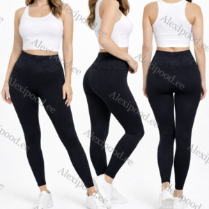 Kõrgema pihaga korrigeerivad pitsvööga retuusid