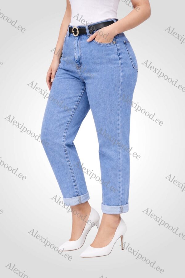 Naiste teksapüksid vööga