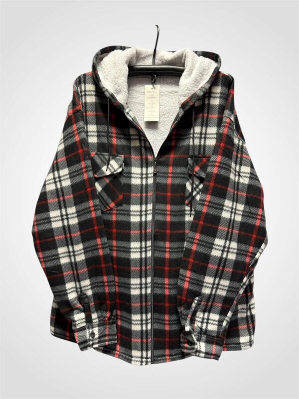 Kapuutsiga soe meeste särk pehme voodriga 5XL-9XL