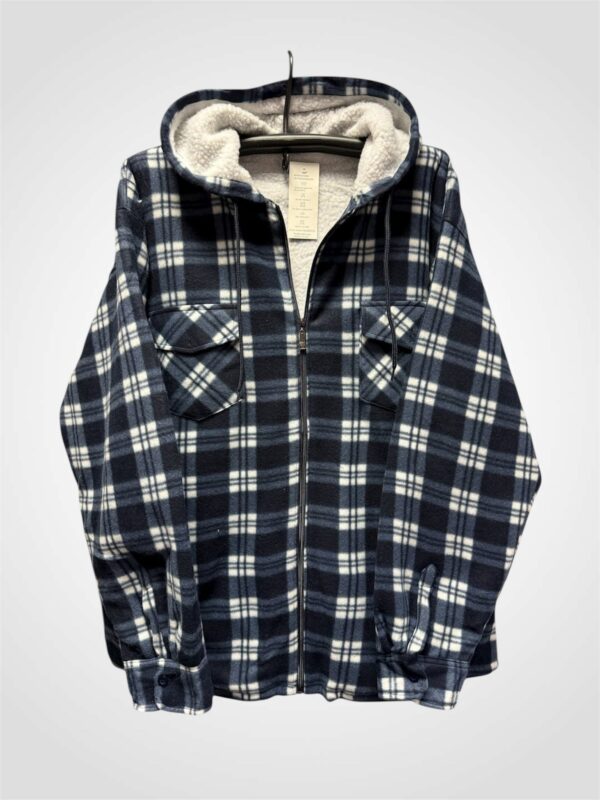 Kapuutsiga soe meeste särk pehme voodriga 5XL-9XL