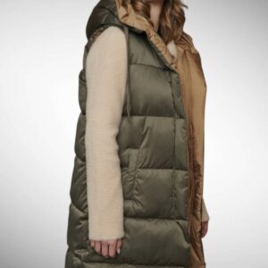 Naiste kahepoolne vest, roheline-beez