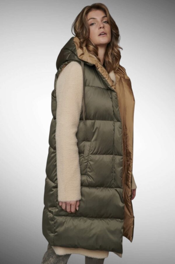 Naiste kahepoolne vest, roheline-beez