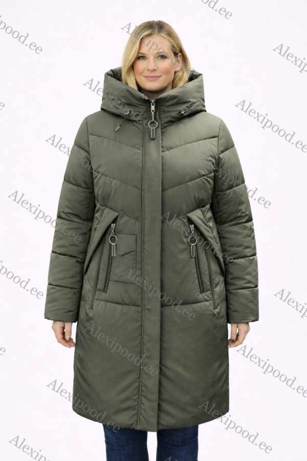 Pikk naiste tepitud jope