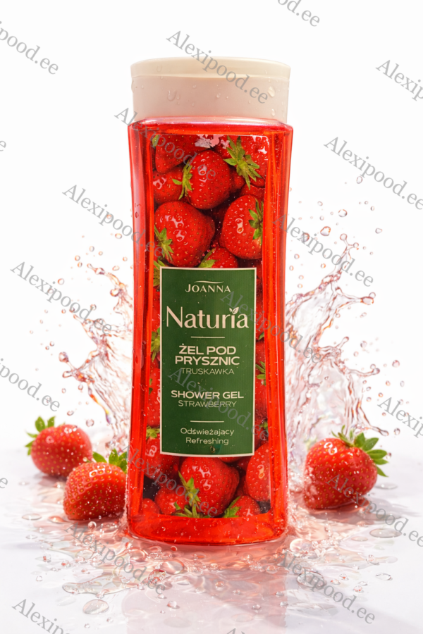 Dušigeel “JOANNA” NATURIA BODY maasika ekstraktiga