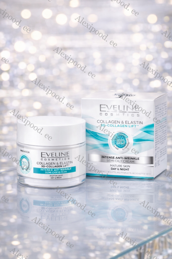 Pinguldav kortsudevastane näokreem “Eveline 3D Collagen Lift”