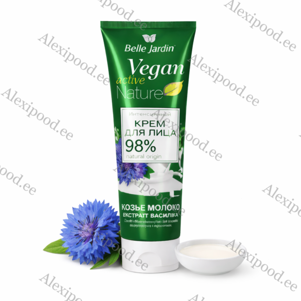 Näokreem, Vegan “Active Nature”, 98% kiitsepiima ekstraktiga