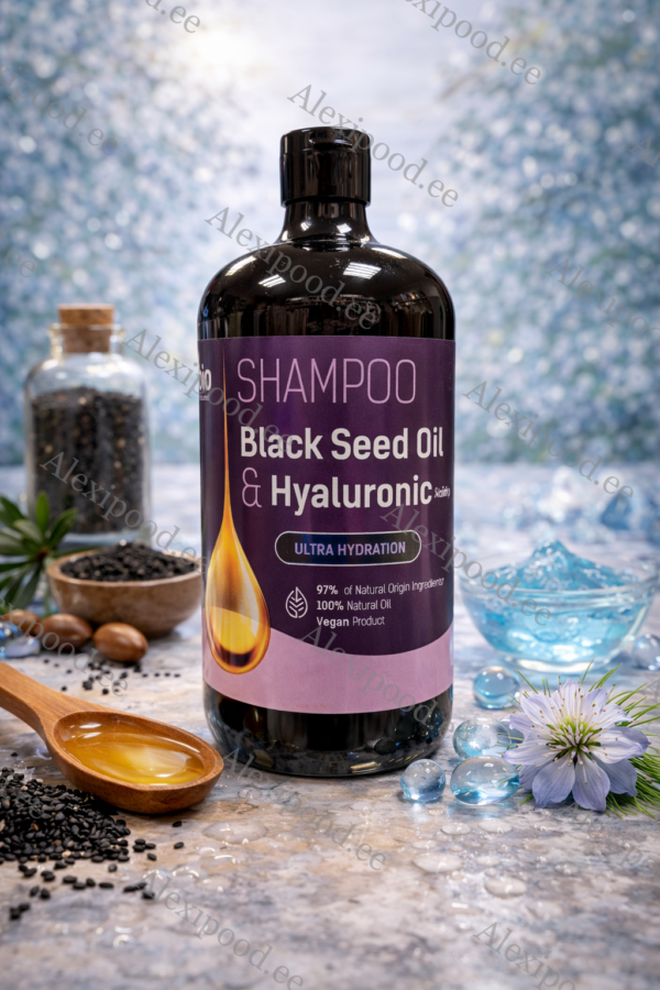 Šampoon juustele “BIO NATURELL” Black seed oil 946 ml