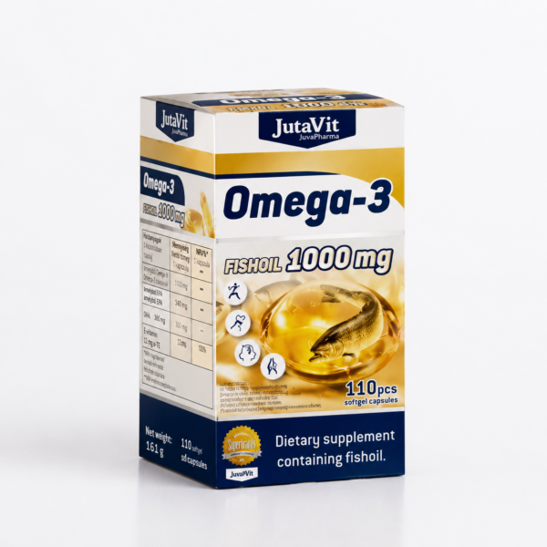 Jutavit Omega-3 1000 mg kalaallõli – kalaallõli sisaldav toidulisand.